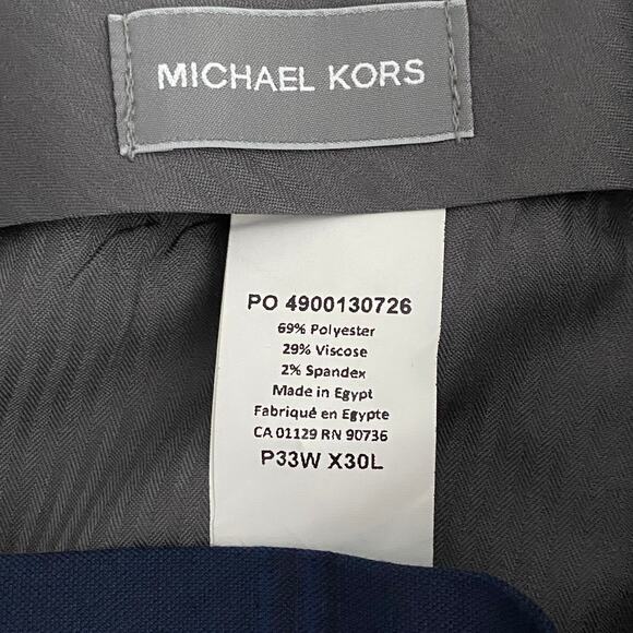 Michael Kors Passport Collection Men's 33x30 Dress Pants Classic Fit Navy NEW - Picture 9 of 10
